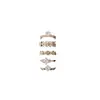 Set de Anillos Abiertos Geométricos de Perla y Circonita Super Brillantes, Lujoso y Sofisticado, Elegante Anillo para Dedo Índice, Joyería Exquisita y Versátil