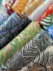 Tecido Jacquard Brocado com Padrão Ondulado, Tecido de Seda Estilo Antigo, Materiais DIY para Qipao e Roupa Tang, Multicolor