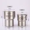 Taza de Paso de Acero Inoxidable 304 de una Sola Capa para Exteriores 290ml Taza de Cerveza para Acampar Taza de Café con LOGOTIPO Impreso Tapa de Madera Anti-quemaduras