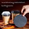 Embalagem Descartável para Leite com Chá para Levar, Copo de Papel Selado e à Prova de Vazamentos, Tampa Preta para Bebidas, Essencial para Copo de Café
