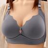Transfronterizo Nuevo talla grande Sin aro de acero Cómodo Transpirable Recoger Ropa interior de mujer Copa delgada No magnético Brillo chica gordita Sujetador