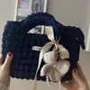 Novo Chaveiro Colorido Borboleta Estilo Japonês Doce Estilo Ins Feito à Mão Crochê Doce Pingente de Bolsa Versátil