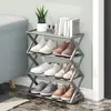@5502Venta al por mayor por cajaZapatero en forma de X más vendido, Zapatero simple, Zapatero a prueba de polvo, Zapatero ensamblado 9106