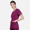 Tops Cirúrgicos de Gola V Mais Vendidos da Amazon, Uniformes Cirúrgicos Transfronteiriços Europeus e Americanos para Hospitais Médicos e de Animais, Atacado Personalizado