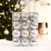 Juego de 24 Bolas Navideñas Transfronterizas, Bolas Electroplateadas, Decoraciones para Árbol de Navidad, Adornos Colgantes, Atmósfera Festiva Navidad