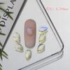 Broca de base plana transparente de color amarillo claro Aurora, suministro transfronterizo, arte de uñas de vidrio súper brillante LZ, broca de decoración de uñas de la misma forma