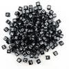 Cuentas Sueltas Acrílicas de 6 mm Coloridas Letras Esmaltadas al Óleo en Inglés Accesorios de Joyería DIY Cuentas para Educación Temprana de Niños