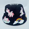 20225 Nuevo Estilo Sombrero de Pescador de Dibujos Animados de Unicornio para Niños para Primavera y Verano, Protección Solar y Protección UV para Niños y Niñas
