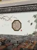 Papel pintado arquitectónico estilo chino 8D mural de aleros clásicos tela de pared para restaurante estilo chino nuevo tienda de hot pot papel pintado de la ciudad acuática de Jiangnan
