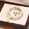 Pulsera Apilada de Doble Círculo de Piedra Shoushan Rosa para Mujer 2026 Nueva Pulsera Retro Nuevo Estilo Chino Colorido Dopamina Joyería de Mano