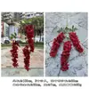 Nuevo Fabricante de Flores Artificiales Colgantes Exportación Flor de Lirio Colgante de 3 Puntas Blanca Boda Decoración Suave Flor Artificial de Techo Venta al Por Mayor