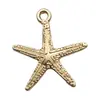 Kit de material para pulsera con colgantes hechos a mano DIY, colgantes de aleación oceánica de concha, estrella de mar, caracola, oro KC mixto