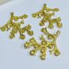 DIY fundido de cobre pendente ramo flor de ameixa Pérola suporte base de cobre embrião de latão pendente brincos joias diy
