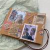 Álbum pequeño DIY de acordeón, libreta en blanco, papel Kraft, álbum de crecimiento, regalo de Qixi para novio