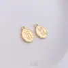Etiqueta de Bendición de Aleación Nafu Recubierta de Oro de 14 Quilates que Conserva el Color Marca de Bendición Colgante Pequeño para Pulsera DIY Joyería Hecha a Mano Colgante