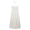 Moda Feminina Estilo Europeu e Americano Nova Primavera 2026 Vestido Sexy de Bolinhas com Amarração no Pescoço 4772354