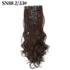 Atacado Transfronteiriço Extensões de Cabelo Clip-In Europeias e Americanas Conjunto de 12 Peças Cabelo Longo Cacheado Onda Grande Fibra Sintética Conjunto de Extensões de Cabelo Femininas