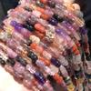 Piedra natural, turmalina, amatista, cristal blanco, citrino, cuentas sueltas de color rojo del sur, accesorios para pulseras y collares.