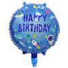 Transfronteiriço 18 polegadas redondo coração cinco estrelas desenho animado inglês animal bebê feliz aniversário cena layout balão atacado