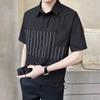 Camisa de algodón fina de manga corta para hombre, puntadas coreanas, camisa Polo, camisa versátil 202083 una generación de pelo