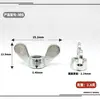 Venta al por mayor de fábrica tuerca mariposa de aleación de zinc lingote cuerno placa de ala redonda tuerca de mano tornillo cola de camarón oreja grande tuerca mariposa