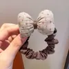 Goma para el pelo con lazo de tela para niñas, Banda elástica vintage de lunares y flores, Alta elasticidad, Suave con el cabello, Accesorio diario para el cabello de bebé