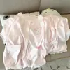 Pijama Dulce Rosa Estilo Coreano para Mujer Verano Cuello Redondo Manga Corta Shorts Ribete de Encaje Conjunto Ropa de Casa