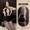 Deseo sexy lencería sexy falda ajustada envolvente de cadera uniforme de secretaria OL tentación traje de maestra deseo femenino puro medias qq