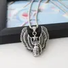 Collares Personalizados Estilo Retro Europeo y Americano, Colgante de Granada con Alas, Colgante de Acero Inoxidable, Joyería de Moda Lista para Enviar para Hombres
