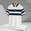 DW2024 Verano Camisa Polo para Hombre Camiseta de Manga Corta Seda de Hielo Delgada Manga Corta Cuello Solapa Versátil Business Casual Tendencia Marca