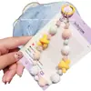 Cadena Creativa de Nudo Colorido para Teléfono Colgante de Dopamina Llavero con Cuentas Colgante Mismo Estilo de Xiaohongshu Accesorio para Bolso
