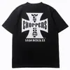 Marca de Moda Masculina Americana Kanye Casual West Coast Bandit Blade Camiseta de Manga Corta con Cuello Redondo Estampada Camiseta de Media Manga