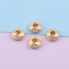 Fio de Lã com Contas Pequenas Douradas Enroladas em Espiral Color-Preserving Banhado a Ouro 18K Bola de Lã Bola de Nó de Abacaxi Acessórios para Joias Artesanais DIY