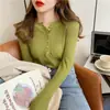 Malha Gola V para Mulheres Primavera e Outono 2025 Novo Estilo Estilo Estrangeiro Camisa de Camada Interna Design de Malha de Nicho Top Versátil