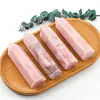 Cristal de Opala Rosa Natural Prisma Hexagonal Coluna com Ponta Única Cristal Bruto Polido Coluna de Cristal Casa Escritório Fabricante Transfronteiriço Atacado