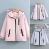 Jaqueta Nova de Fleece Forrado para Meninos Jaqueta Corta-vento Nova Moda Infantil Jaqueta Primavera/Outono Jaqueta Impermeável de Outono/Inverno para Meninas