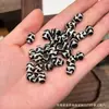 Colección de Colgante de Collar de Cuentas Dzi de Ágata Desgastada con Patrón de Herradura Infundido en Resina Taiwanés Estilo Xizang Accesorios DIY al por Mayor