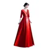 Figurinos de Performance para Coro Roupas de Palco para Exame de Arte Estudantil Novo Estilo 2026 Vestido Elegante Fashion de Manga Meia-Manga com Decote V