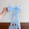 Grampo de cabelo super fada com laço de Lírio-do-vale, adorno de cabeça para mulheres, acessório floral fresco e delicado para a parte de trás da cabeça, ornamento de cabelo doce e de estilo antigo