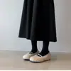 Zapatos Mary Jane Franceses Suaves de Una Correa para Mujer 2026 Otoño/Invierno Nuevos de Fondo Plano de Boca Baja Slip-on de Piel Zapatos Individuales para Mujer