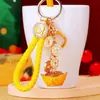Cadena de Monedas de Cobre de la Suerte con Llavero de Lingote, Colgante para Bolso de Mujer, Anillo para Llavero, Adorno Transfronterizo de Metal, Regalo al por Mayor