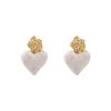 Pendientes de plata con forma de rosa francesa y esmalte de alta calidad, con diseño de nicho de moda, al por mayor.