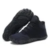 Botas de Neve de Inverno para Exterior Transfronteiriças para Homens, Sapatos de Algodão Impermeáveis Five-Finger Barefoot para Mulheres, Forrados com Lã, Espessados, Quentes e Antiderrapantes