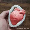 Molde de silicona para hornear pastel, galleta, chocolate, fondant, vela con forma de corazón humano y cerebro