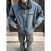 Chaqueta de trabajo azul Detroit para hombre, chaqueta corta de béisbol retro americana para primavera y otoño, abrigo de mezclilla de corte limpio