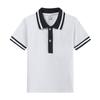 Polo de manga corta para niños, camiseta blanca, ropa de jardín para niños y niñas, uniforme de escuela primaria y secundaria de estilo británico, ropa de verano