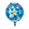 Sonic el Erizo Globo Carat Forma de Sonic Boy Dibujo Animado Arreglo para Fiesta de Cumpleaños Infantil Globo Venta al por Mayor