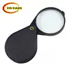Lupa Plegable de Remache de Cobre de 60 mm con Mango Flexible para Leer, Lente de Vidrio 5X, Portátil, Comercio de Exportación