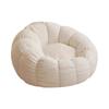Sofá Perezoso, Reclinable y para Dormir, Reposapiés Calabaza Estilo Crema, Puf, Tatami, Sofá Pequeño Individual, Silla Nido Perezosa