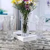 Vaso de Vidro Cristalino, Transparente e Espessado, para Bambu da Sorte Atacado, Arranjo de Flores Hidropônicas, Decoração Criativa Grande para Sala de Estar, Flores Secas